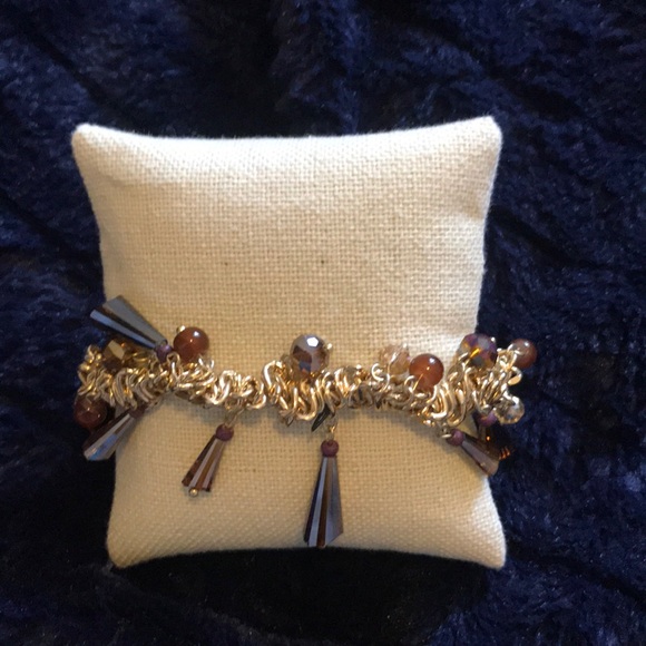 Gold Stretch bracelet with beads - Picture 2 of 3